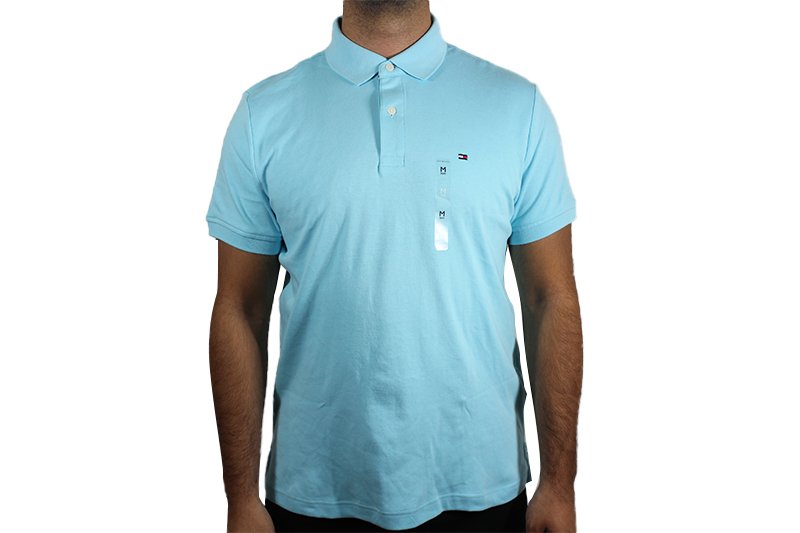 tommy hilfiger blue polo shirt