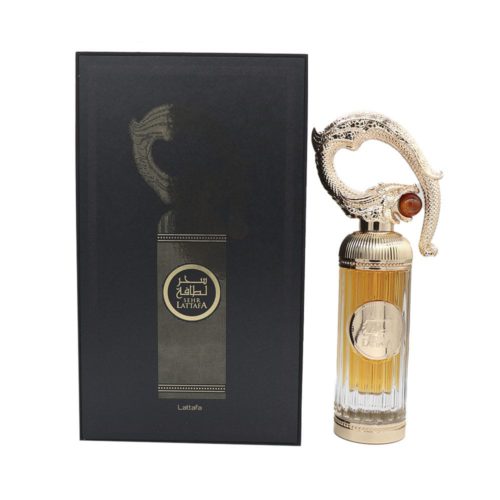 Pride Sehr Eau de Parfum by Lattafa, 100 ml, featuring a black and gold box with a luxurious dragon-handle bottle.