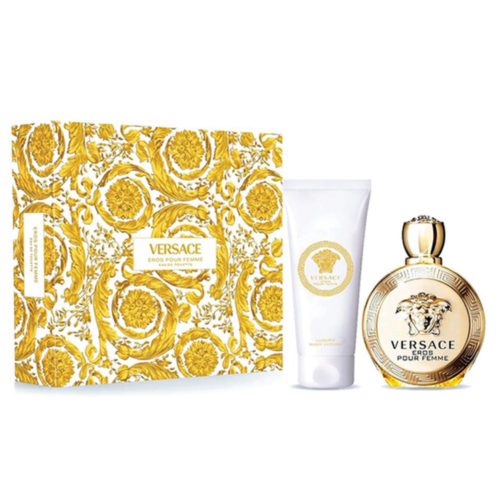 Eros Pour Femme Gift Set Eau de Toilette 100 ml / 3.4 fl. oz + Body Lotion 150 ml 5.0 fl. oz For Women by Versace (89099)